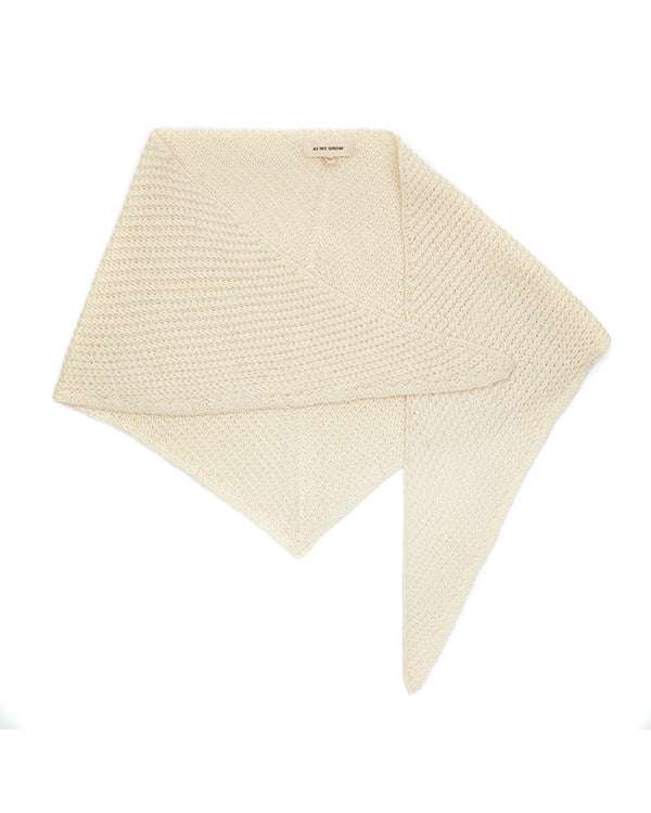 Triangle Scarf - Cream - one size